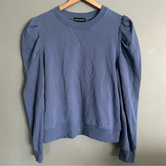Cynthia Rowley Cotton Blend Sweater. Powder Blue. Medium - Picture 1 of 6